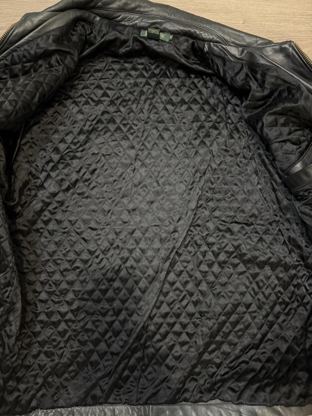 J. Crew Black Leather Bomber Jacket 100% Leather Size M